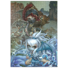 Darstellung des Puzzle Motivs Ninja-Drachenbabys III - Jasmine Becket-Griffith - Puzzleteile: 500