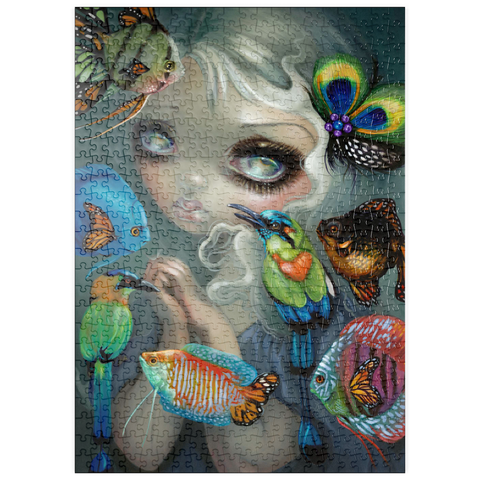 Darstellung des Puzzle Motivs Poissons Volants Les Oiseaux - Jasmine Becket-Griffith puzzleplate Poissons Volants Les Oiseaux - Jasmine Becket-Griffith 500 Puzzle