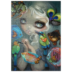 Darstellung des Puzzle Motivs Poissons Volants Les Oiseaux - Jasmine Becket-Griffith - Puzzleteile: 500