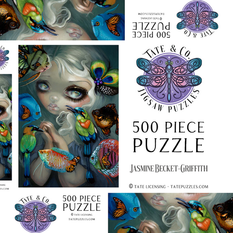 Darstellung des Puzzle Motivs Poissons Volants Les Oiseaux - Jasmine Becket-Griffith Poissons Volants Les Oiseaux - Jasmine Becket-Griffith 500 Puzzle Schachtel 3D Modell
