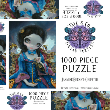 Darstellung des Puzzle Motivs Queen of Bees - Jasmine Becket-Griffith 1000 Puzzle Schachtel 3D Modell