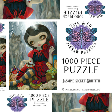 Darstellung des Puzzle Motivs Red Riding Hood's Picnic - Jasmine Becket-Griffith 1000 Puzzle Schachtel 3D Modell