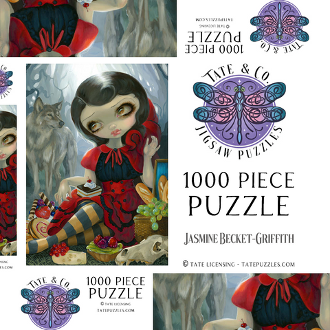 Darstellung des Puzzle Motivs Red Riding Hood's Picnic - Jasmine Becket-Griffith Red Riding Hood's Picnic - Jasmine Becket-Griffith 1000 Puzzle Schachtel 3D Modell