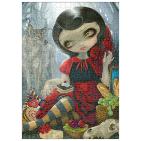 Darstellung des Puzzle Motivs Red Riding Hood's Picnic - Jasmine Becket-Griffith - Puzzleteile: 500