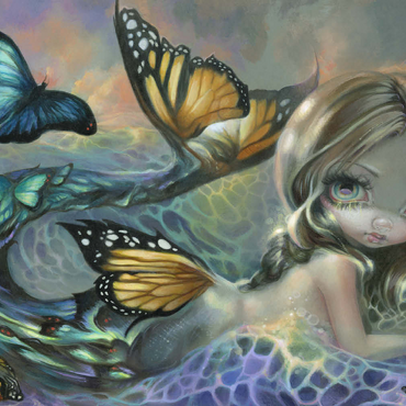 Darstellung des Puzzle Motivs Sea Monarch Mermaid - Jasmine Becket-Griffith 500 Puzzle 3D Modell