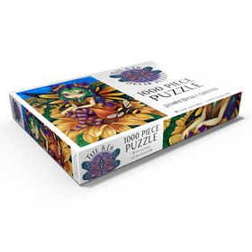 Alternative Darstellung des Puzzle-Motivs Sunflower Fairy with Bee - Jasmine Becket-Griffith – Puzzleteile: 1000