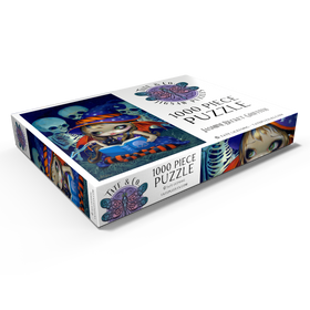 Darstellung des Puzzle Motivs Skeleton Magic Halloween Fairy - Jasmine Becket-Griffith - Puzzleteile: 1000