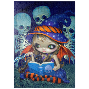 Darstellung des Puzzle Motivs puzzleplate Skeleton Magic Halloween Fairy - Jasmine Becket-Griffith 500 Puzzle