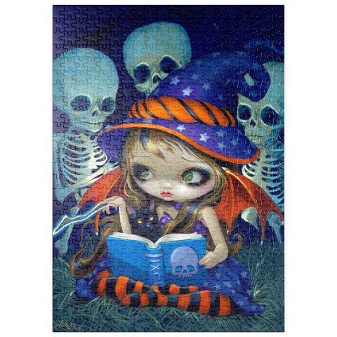 Darstellung des Puzzle Motivs Skeleton Magic Halloween Fairy - Jasmine Becket-Griffith puzzleplate Skeleton Magic Halloween Fairy - Jasmine Becket-Griffith 500 Puzzle