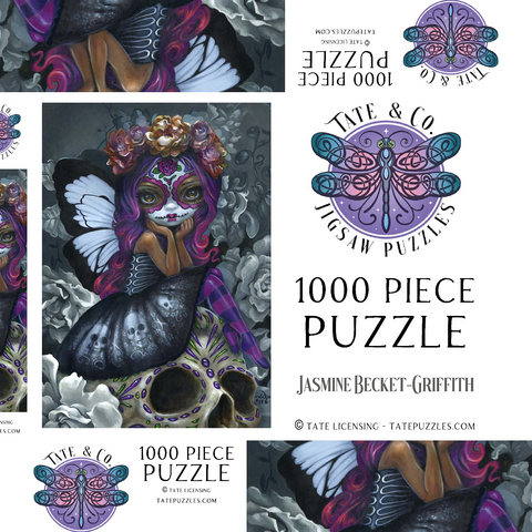 Darstellung des Puzzle Motivs Day of the Dead Fairy - Jasmine Becket-Griffith Day of the Dead Fairy - Jasmine Becket-Griffith 1000 Puzzle Schachtel 3D Modell