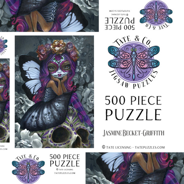 Darstellung des Puzzle Motivs Day of the Dead Fairy - Jasmine Becket-Griffith 500 Puzzle Schachtel 3D Modell