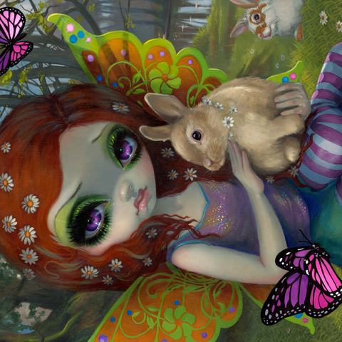 Darstellung des Puzzle Motivs Spring Fairy - Jasmine Becket-Griffith Spring Fairy - Jasmine Becket-Griffith 1000 Puzzle 3D Modell
