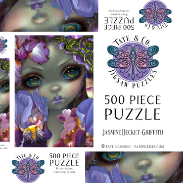 Darstellung des Puzzle Motivs The Language of Flowers 3 - Jasmine Becket-Griffith 500 Puzzle Schachtel 3D Modell