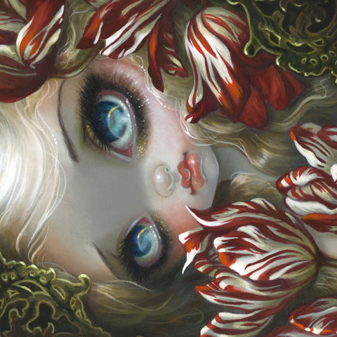 Darstellung des Puzzle Motivs The Language of Flowers 4 - Jasmine Becket-Griffith The Language of Flowers 4 - Jasmine Becket-Griffith 500 Puzzle 3D Modell