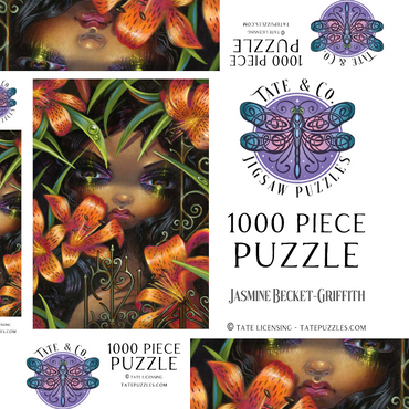 Darstellung des Puzzle Motivs The Language of Flowers 5 - Jasmine Becket-Griffith 1000 Puzzle Schachtel 3D Modell