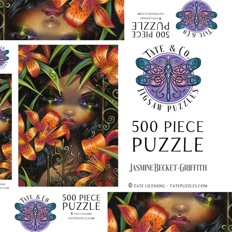 Darstellung des Puzzle Motivs The Language of Flowers 5 - Jasmine Becket-Griffith The Language of Flowers 5 - Jasmine Becket-Griffith 500 Puzzle Schachtel 3D Modell