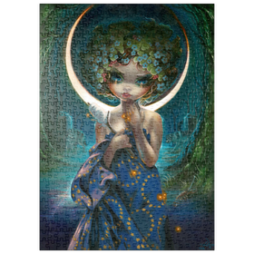 Darstellung des Puzzle-Motivs The Moon - Jasmine Becket-Griffith – Puzzleteile: 500