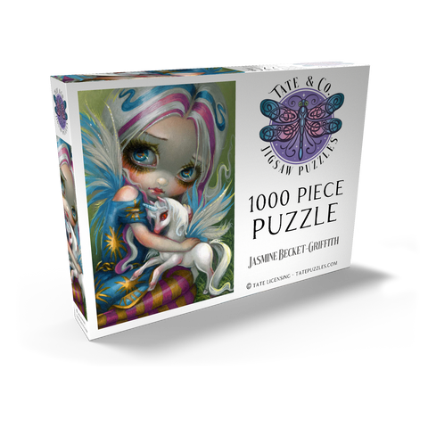 Darstellung des Puzzle Motivs Twilight Delight Fee mit Einhorn  - Jasmine Becket-Griffith Twilight Delight Fairy with Unicorn  - Jasmine Becket-Griffith 1000 Puzzle Schachtel Ansicht2