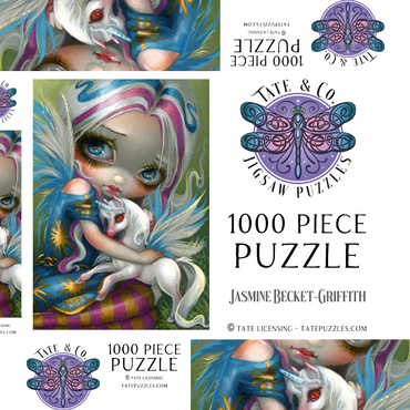 Darstellung des Puzzle Motivs Twilight Delight Fairy with Unicorn  - Jasmine Becket-Griffith 1000 Puzzle Schachtel 3D Modell