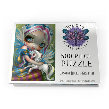 Darstellung des Puzzle Motivs Twilight Delight Fairy with Unicorn  - Jasmine Becket-Griffith 500 Puzzle Schachtel Ansicht3