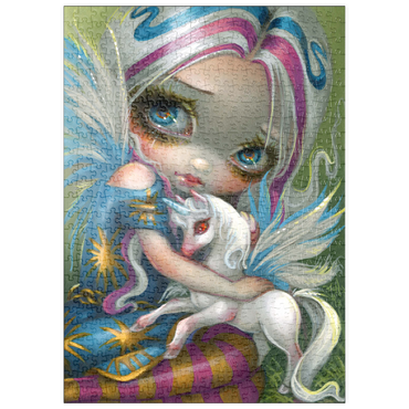 Darstellung des Puzzle Motivs puzzleplate Twilight Delight Fairy with Unicorn  - Jasmine Becket-Griffith 500 Puzzle