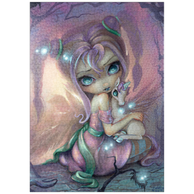 Darstellung des Puzzle-Motivs Unicorn Sunset Fairy - Jasmine Becket-Griffith – Puzzleteile: 1000