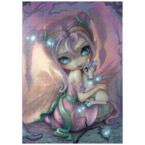 Darstellung des Puzzle Motivs Unicorn Sunset Fairy - Jasmine Becket-Griffith puzzleplate Unicorn Sunset Fairy - Jasmine Becket-Griffith 1000 Puzzle