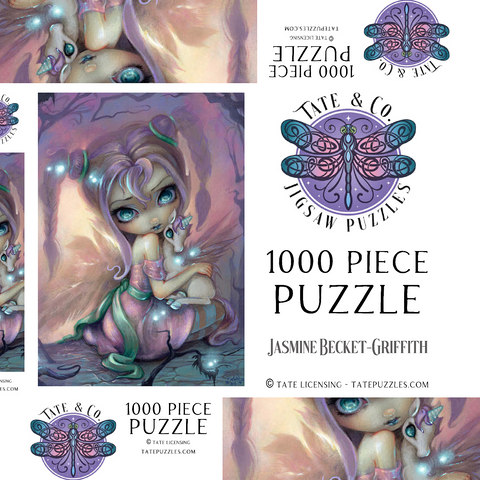 Darstellung des Puzzle Motivs Unicorn Sunset Fairy - Jasmine Becket-Griffith Unicorn Sunset Fairy - Jasmine Becket-Griffith 1000 Puzzle Schachtel 3D Modell