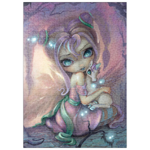 Darstellung des Puzzle Motivs Unicorn Sunset Fairy - Jasmine Becket-Griffith puzzleplate Unicorn Sunset Fairy - Jasmine Becket-Griffith 500 Puzzle