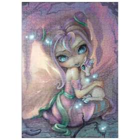 Darstellung des Puzzle Motivs Unicorn Sunset Fairy - Jasmine Becket-Griffith - Puzzleteile: 500
