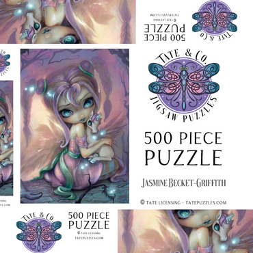 Darstellung des Puzzle Motivs Unicorn Sunset Fairy - Jasmine Becket-Griffith 500 Puzzle Schachtel 3D Modell