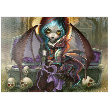 Darstellung des Puzzle Motivs puzzleplate Vampire Dragonling - Jasmine Becket-Griffith 1000 Puzzle