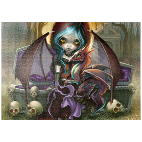 Darstellung des Puzzle Motivs Vampir-Drachenjunges - Jasmine Becket-Griffith - Puzzleteile: 1000