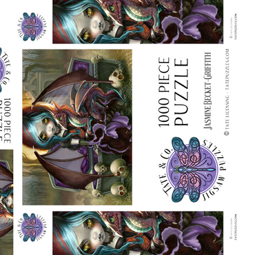 Darstellung des Puzzle Motivs Vampire Dragonling - Jasmine Becket-Griffith 1000 Puzzle Schachtel 3D Modell