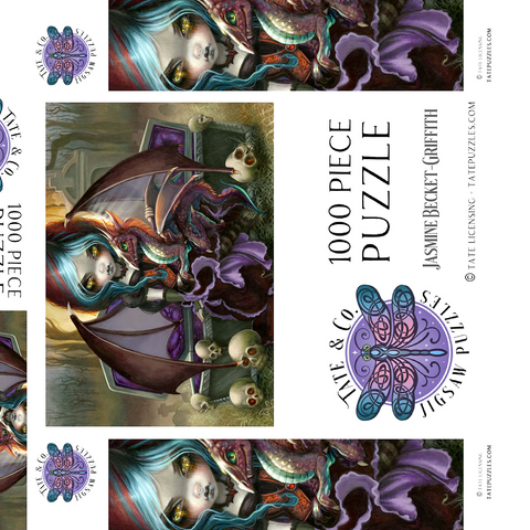 Darstellung des Puzzle Motivs Vampir-Drachenjunges - Jasmine Becket-Griffith Vampire Dragonling - Jasmine Becket-Griffith 1000 Puzzle Schachtel 3D Modell