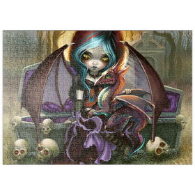 Darstellung des Puzzle-Motivs Vampir-Drachenjunges - Jasmine Becket-Griffith – Puzzleteile: 500
