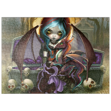Darstellung des Puzzle Motivs puzzleplate Vampire Dragonling - Jasmine Becket-Griffith 500 Puzzle