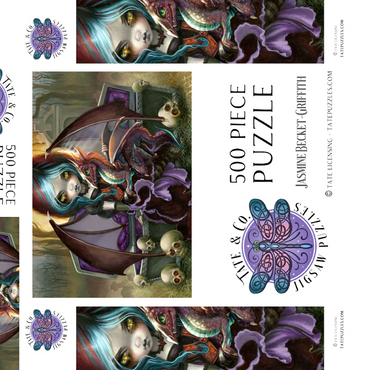 Darstellung des Puzzle Motivs Vampire Dragonling - Jasmine Becket-Griffith 500 Puzzle Schachtel 3D Modell