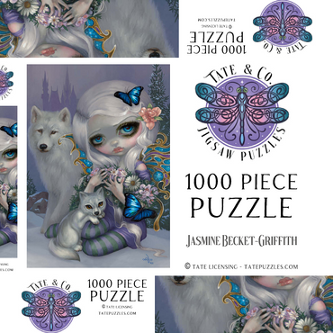 Darstellung des Puzzle Motivs Winter Fairy with Wolves - Jasmine Becket-Griffith 1000 Puzzle Schachtel 3D Modell