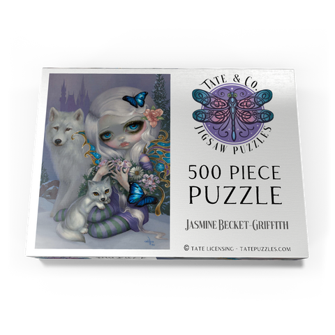 Darstellung des Puzzle Motivs Winter Fairy with Wolves - Jasmine Becket-Griffith Winter Fairy with Wolves - Jasmine Becket-Griffith 500 Puzzle Schachtel Ansicht3
