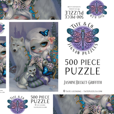 Darstellung des Puzzle Motivs Winter Fairy with Wolves - Jasmine Becket-Griffith 500 Puzzle Schachtel 3D Modell