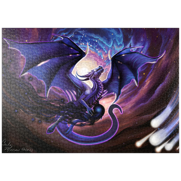 Darstellung des Puzzle Motivs puzzleplate Dark Star Dragon - Carla Morrow 1000 Puzzle
