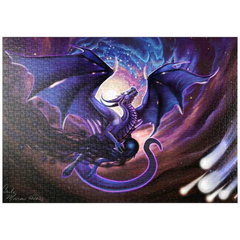 Darstellung des Puzzle Motivs Dark Star Dragon - Carla Morrow puzzleplate Dark Star Dragon - Carla Morrow 1000 Puzzle