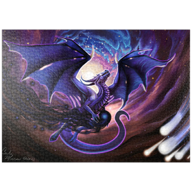 Darstellung des Puzzle Motivs Dark Star Dragon - Carla Morrow - Puzzleteile: 1000
