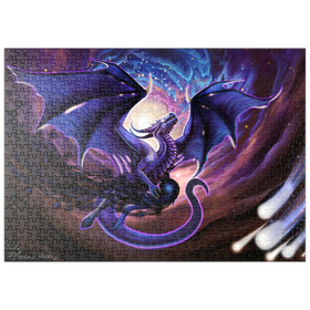 Darstellung des Puzzle-Motivs Dark Star Dragon - Carla Morrow – Puzzleteile: 500