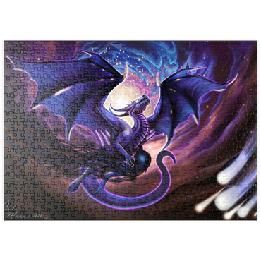 Darstellung des Puzzle Motivs puzzleplate Dark Star Dragon - Carla Morrow 500 Puzzle