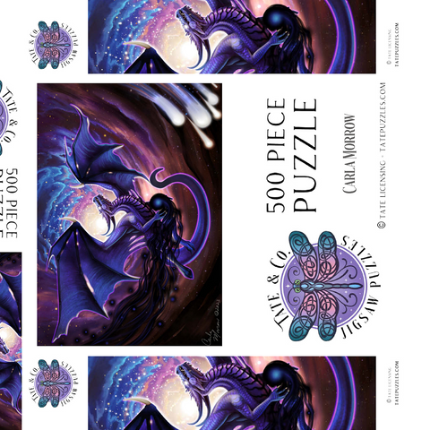 Darstellung des Puzzle Motivs Dark Star Dragon - Carla Morrow Dark Star Dragon - Carla Morrow 500 Puzzle Schachtel 3D Modell