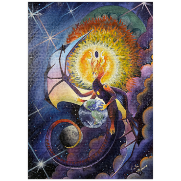 Darstellung des Puzzle Motivs puzzleplate All that Is Dragon - Carla Morrow 1000 Puzzle