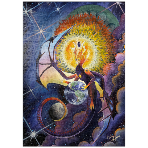 Darstellung des Puzzle Motivs All that Is Dragon - Carla Morrow puzzleplate All that Is Dragon - Carla Morrow 1000 Puzzle