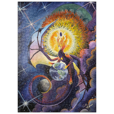 Darstellung des Puzzle Motivs All that Is Dragon - Carla Morrow puzzleplate All that Is Dragon - Carla Morrow 500 Puzzle